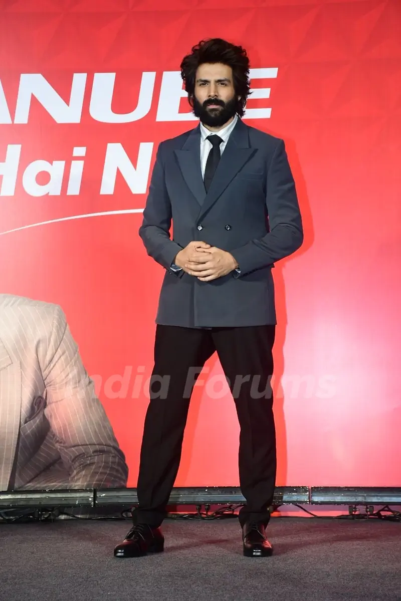 Kartik Aaryan snapped at the Danube Property Event