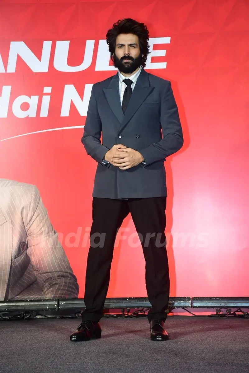 Kartik Aaryan snapped at the Danube Property Event