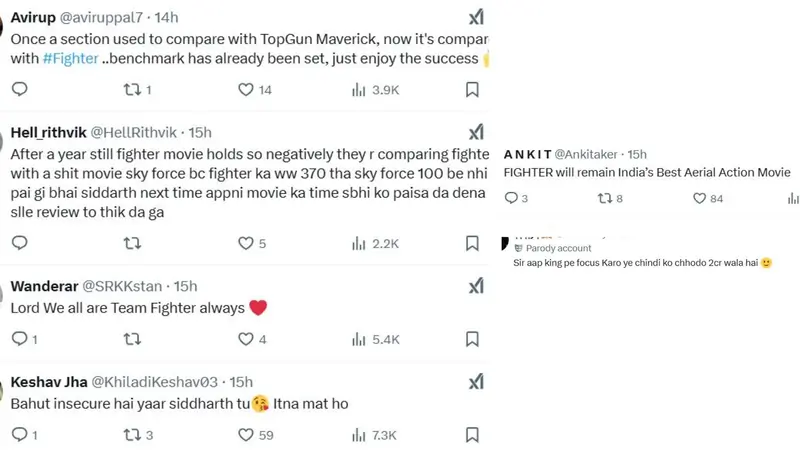 Is 'Sky Force' better or 'Fighter'? - Netizens debate after Siddharth Anand's cryptic post on insecurity