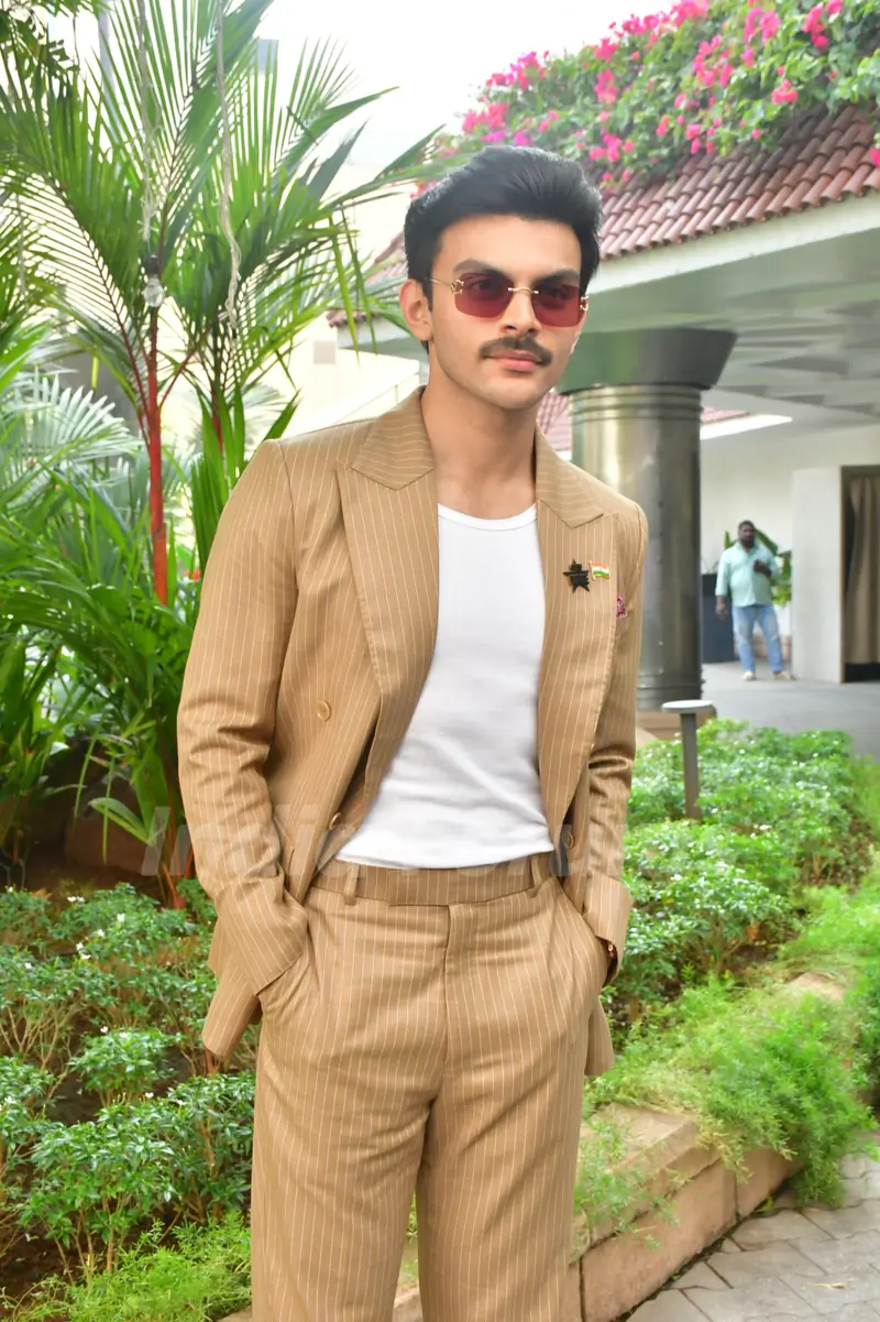 Veer Pahariya snapped promoting his film ‘Sky Force’ 