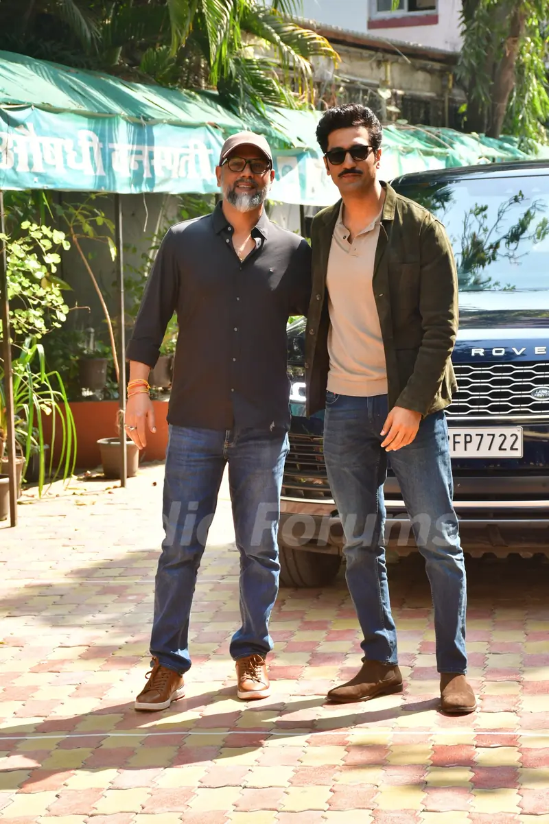 Laxman Utekar and Vicky Kaushal snapped promoting Chhaava
