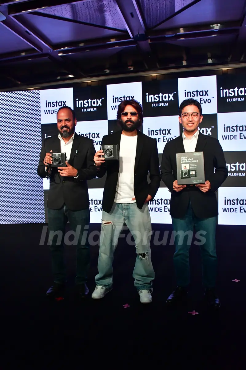 Kartik Aaryan snapped at the Fujifilm Instax new camera launch
