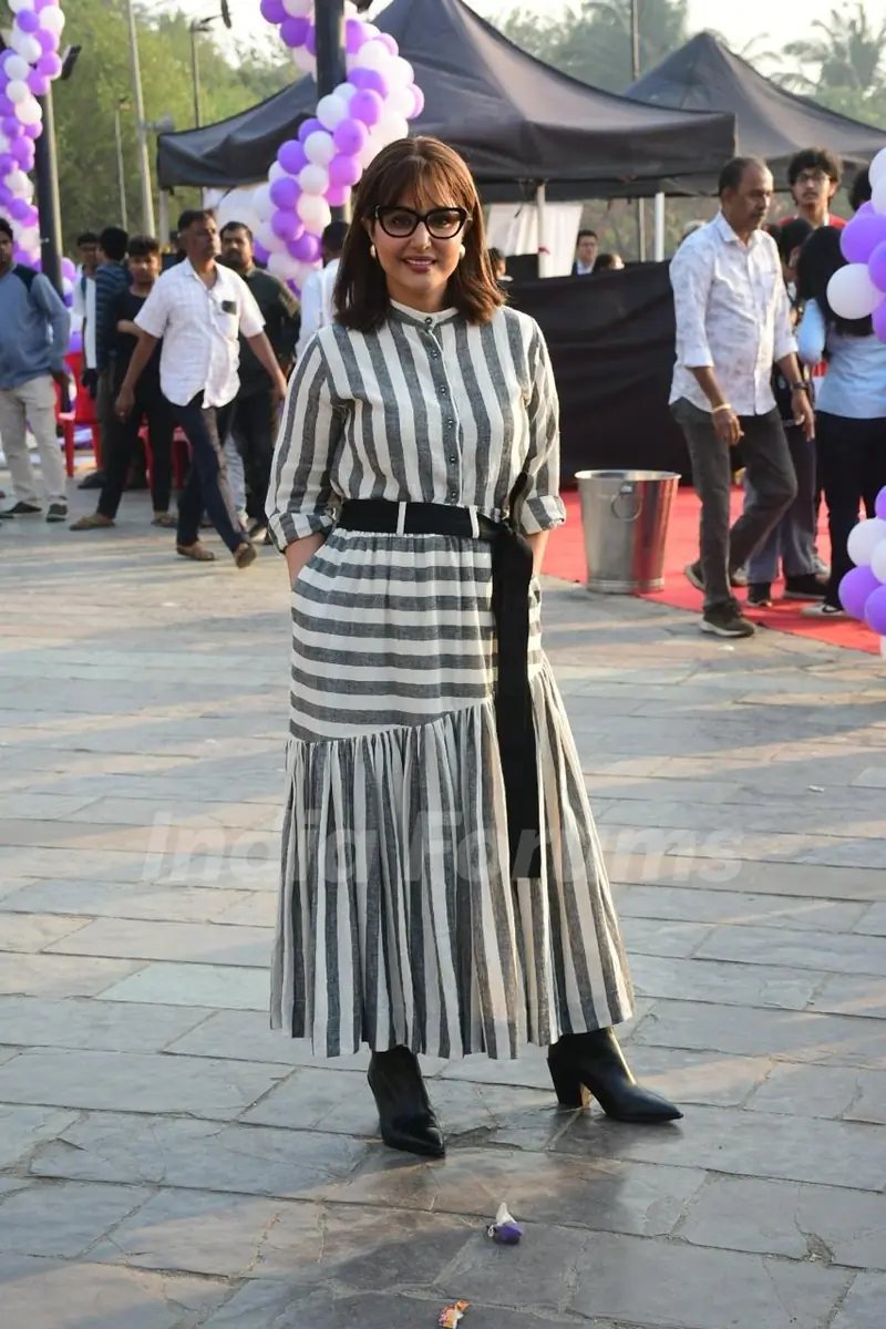 Hina Khan snapped at the World Cancer Day by Nargis Dutt Foundation