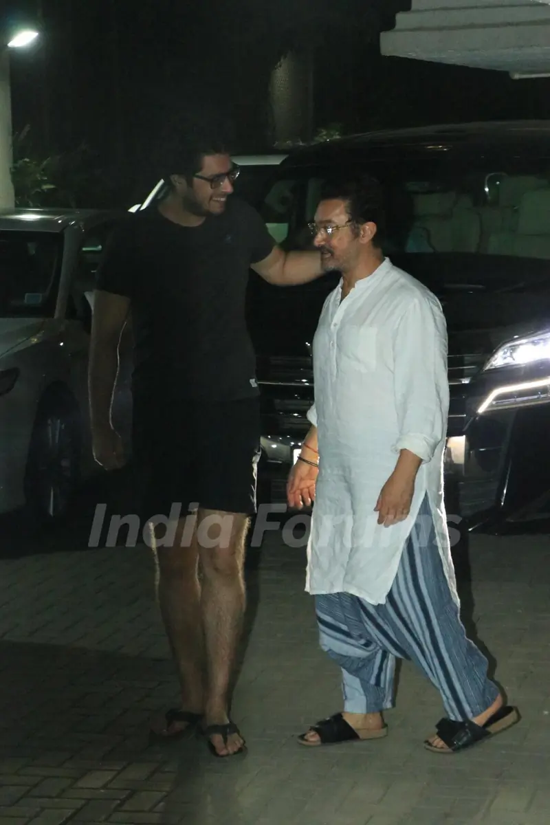 Aamir Khan and Junaid Khan snapped in the city
