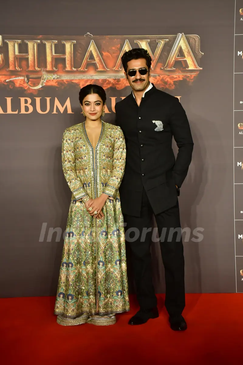 Vicky Kaushal and Rashmika Mandanna snapped at Chhaava Album Launch