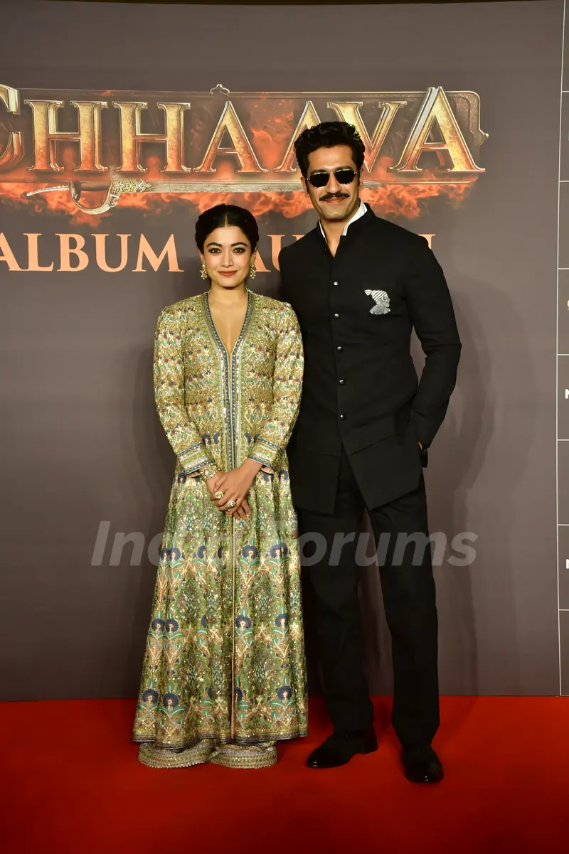 Vicky Kaushal and Rashmika Mandanna snapped at Chhaava Album Launch
