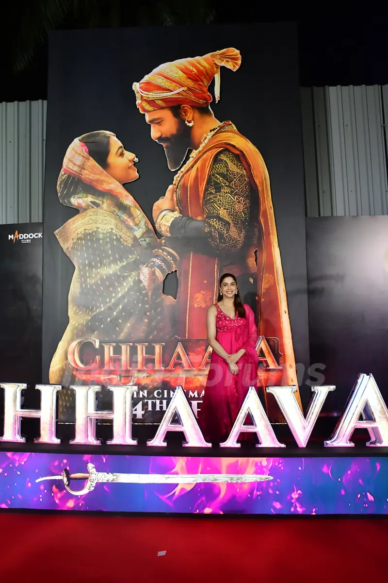 Sharvari Wagh grace the screeing of Chhaava