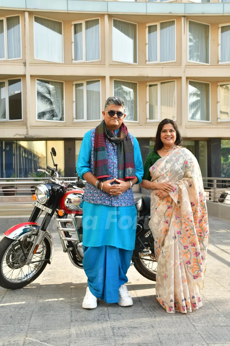 Renuka Shahane and Gajraj Rao snapped promoting upcoming series 'Dupahiya'