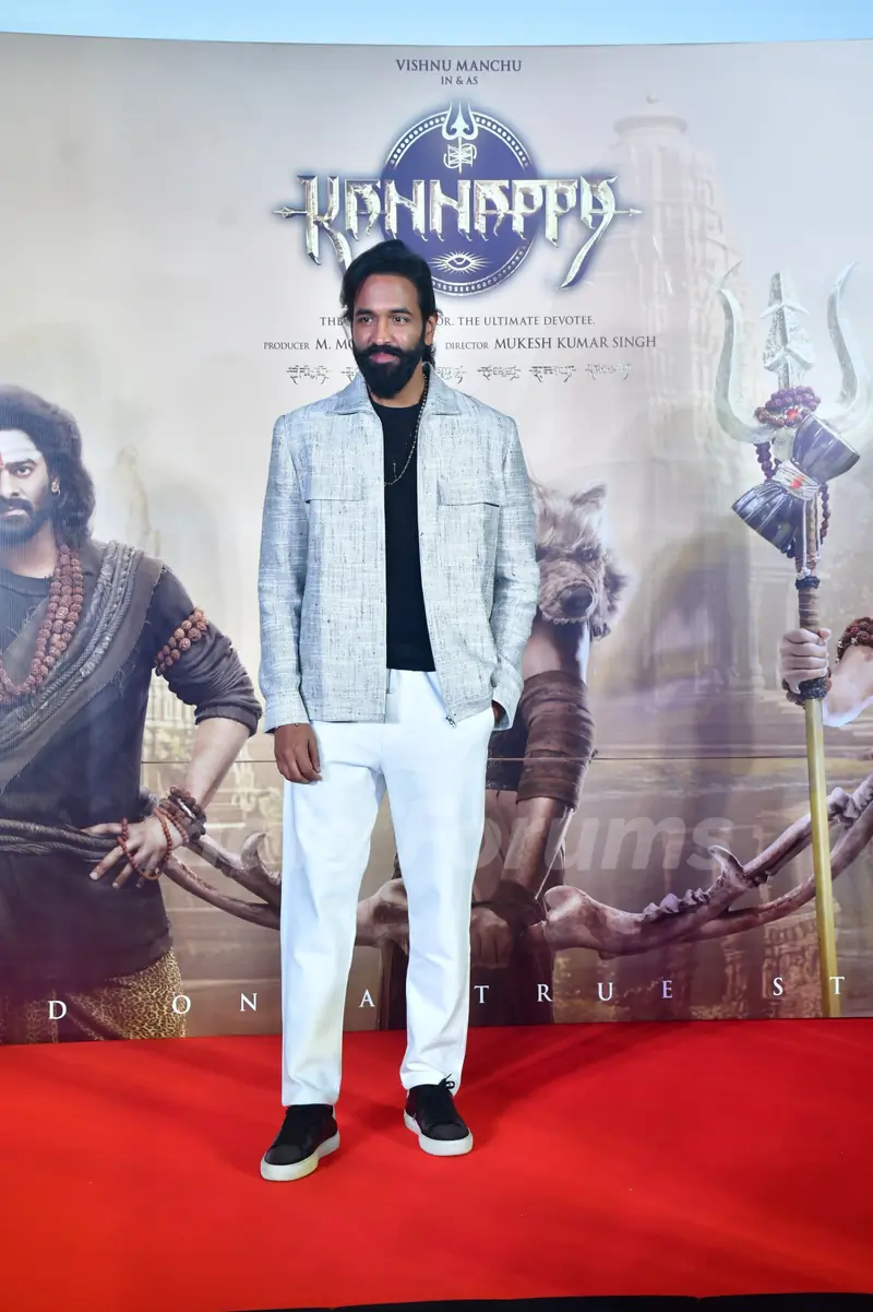 Vishnu Manchu snapped at Kannappa teaser launch