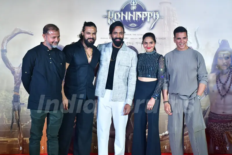 Akshay Kumar, Madhoo, Arpit Ranka and Vishnu Manchu snapped at Kannappa teaser launch