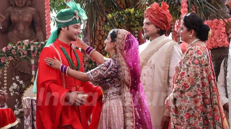 Rahil Azam and Shivam Khajuria Snapped at the sets of Anupamaa