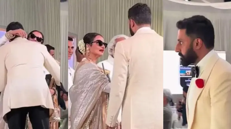 Abhishek Bachchan and Rekha