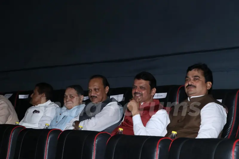Devendra Fadnavis visit PVR INOX to watch Chhaava