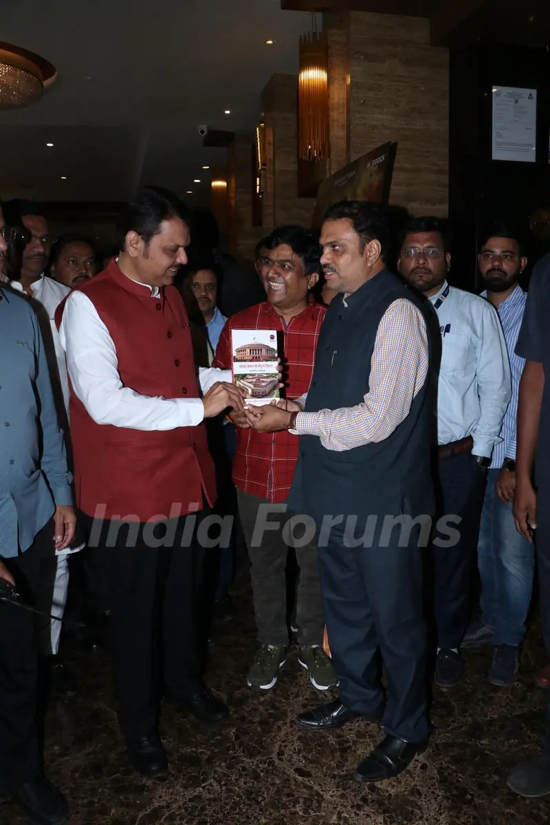 Devendra Fadnavis visit PVR INOX to watch Chhaava