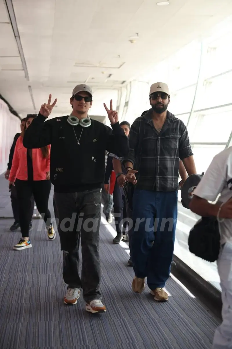 Vijay Varma and Abhishek Banerjee arrive in Jaipur for the IIFA Digital Awards 2025