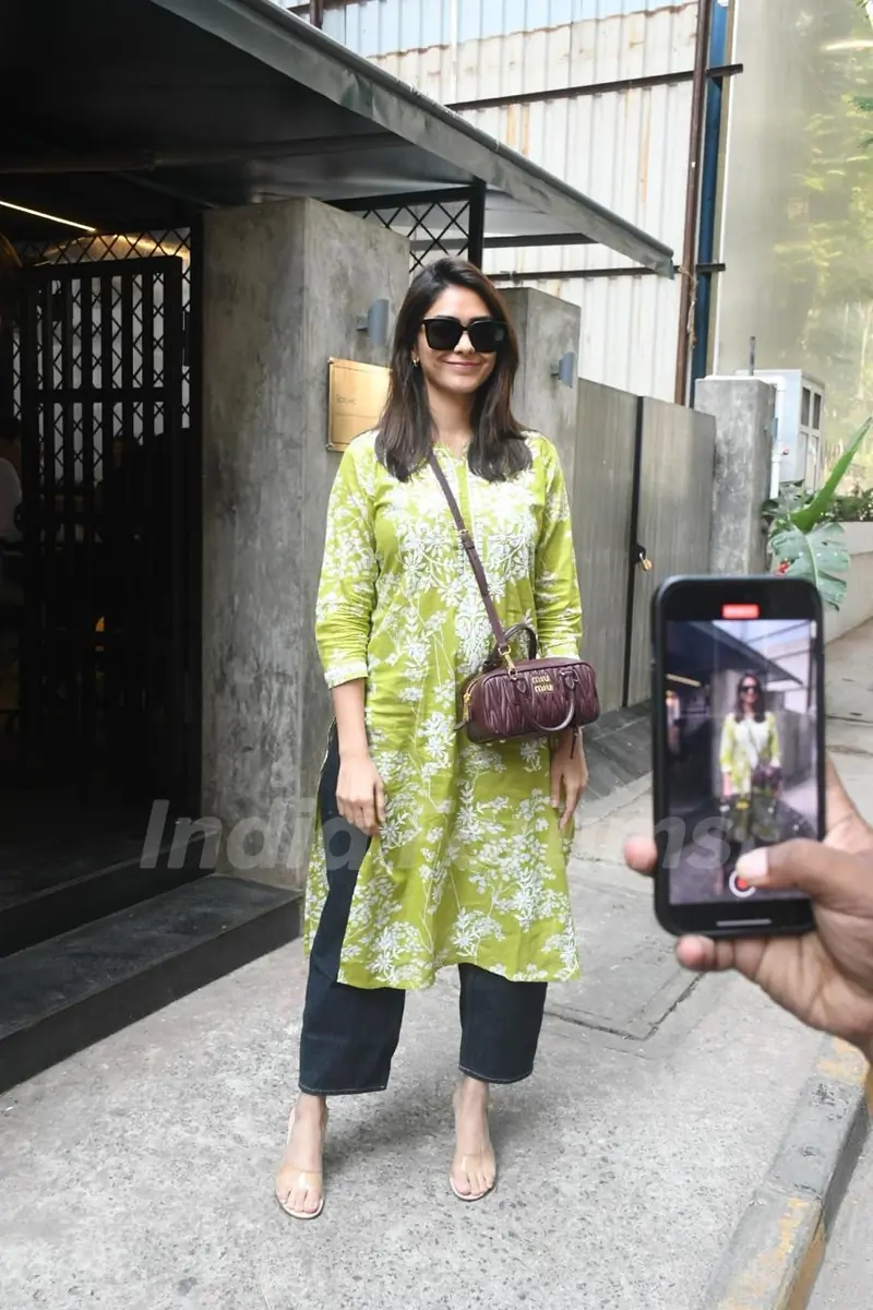 Mrunal Thakur snapped in the city