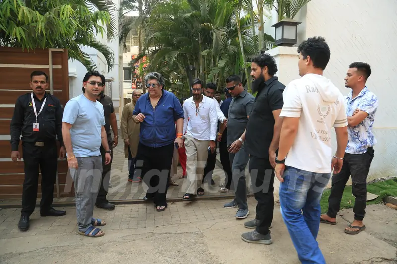 Ajay Devgn and Bharat M snapped in the city