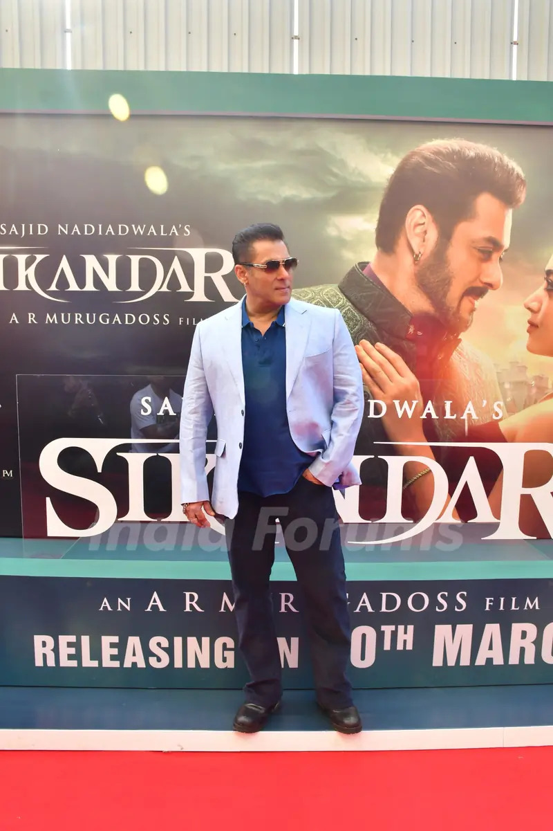 Salman Khan attends Sikandar trailer launch