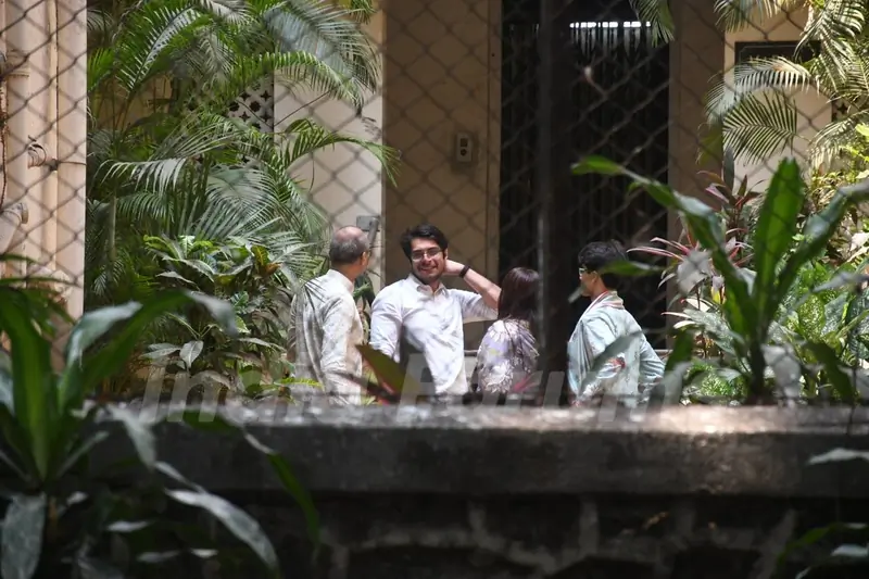 Junaid Khan snapped at Aamir Khan’s residence