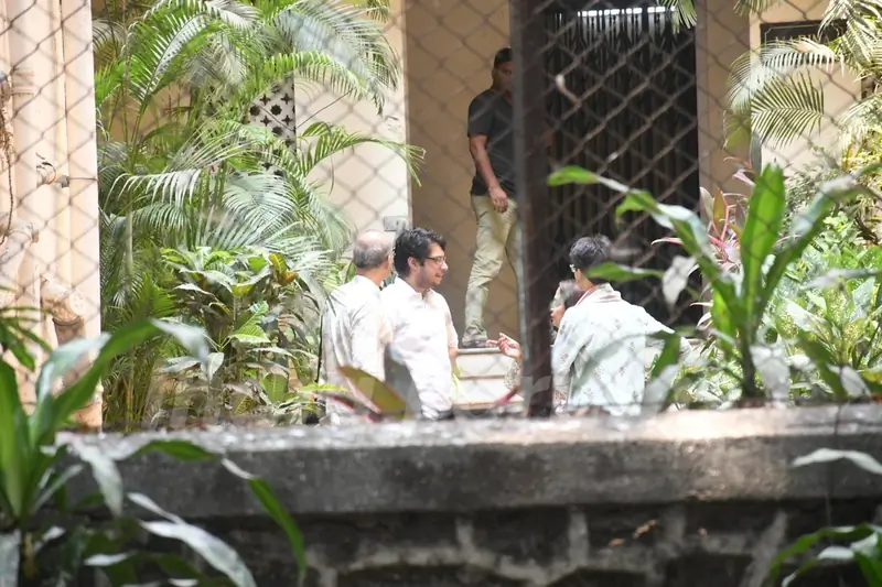Junaid Khan snapped at Aamir Khan’s residence