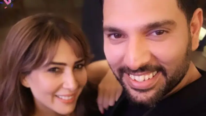 Yuvraj Singh and Kim Sharma