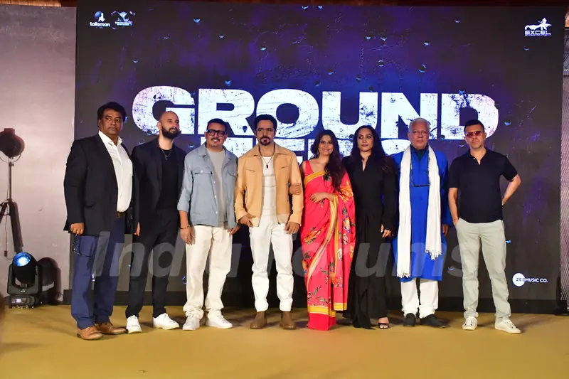 Emraan Hashmi, Sai Tamhankar and Zoya Hussain snapped at the trailer launch of 'Ground Zero'