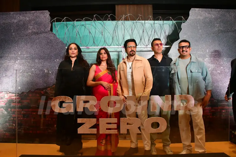 Emraan Hashmi, Sai Tamhankar and Zoya Hussain snapped at the trailer launch of 'Ground Zero'