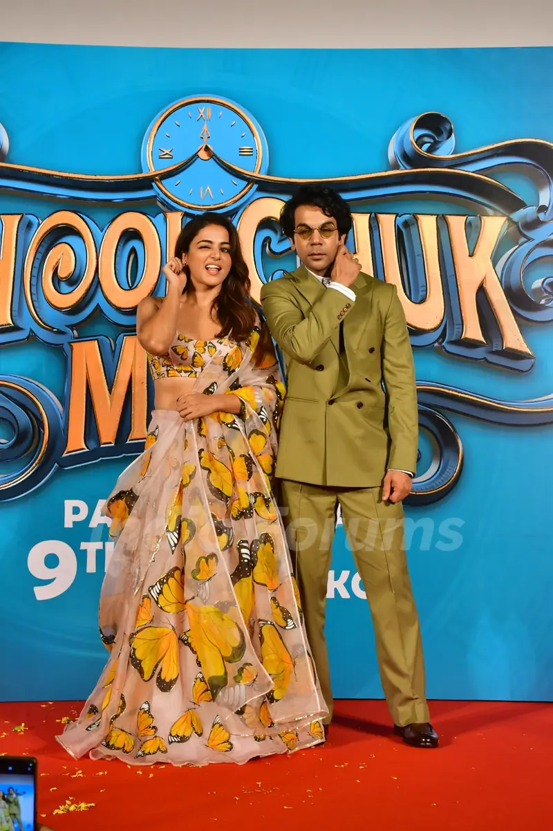 Rajkummar Rao and Wamiqa Gabbi  snapped at the trailer launch of 'Bhool Chuk Maaf'