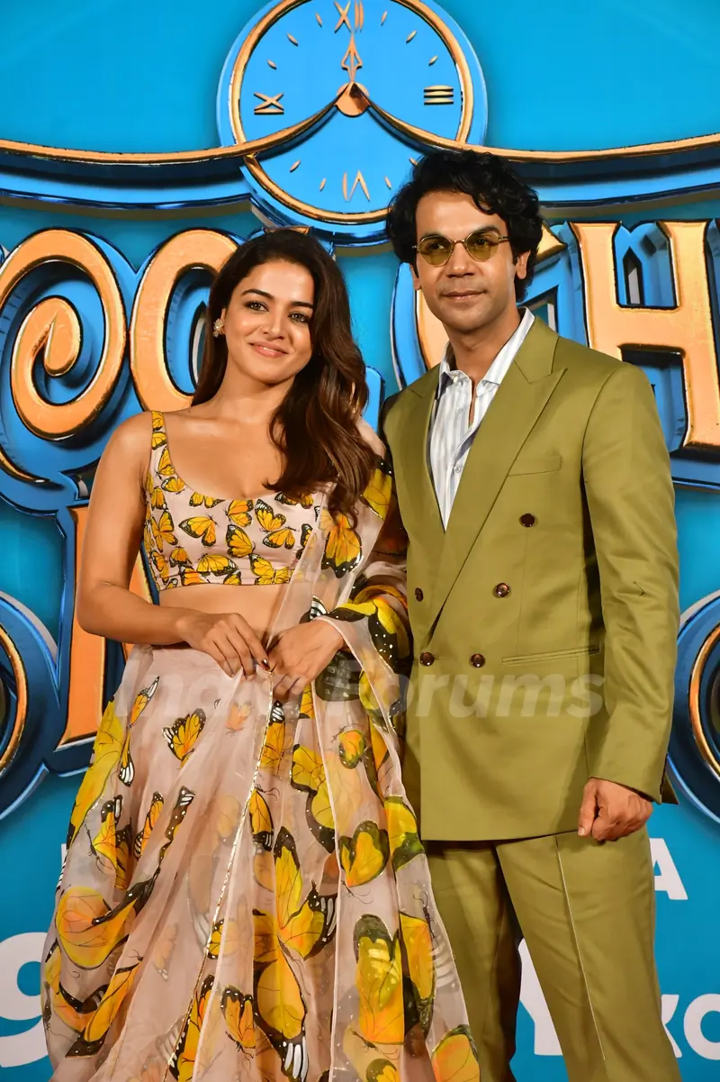 Rajkummar Rao and Wamiqa Gabbi  snapped at the trailer launch of 'Bhool Chuk Maaf'