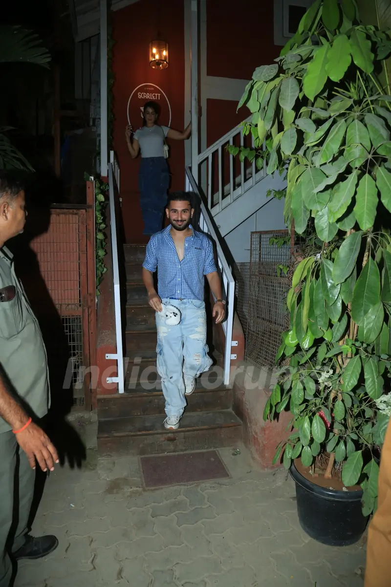 Kim Sharma and Orry snapped in the city