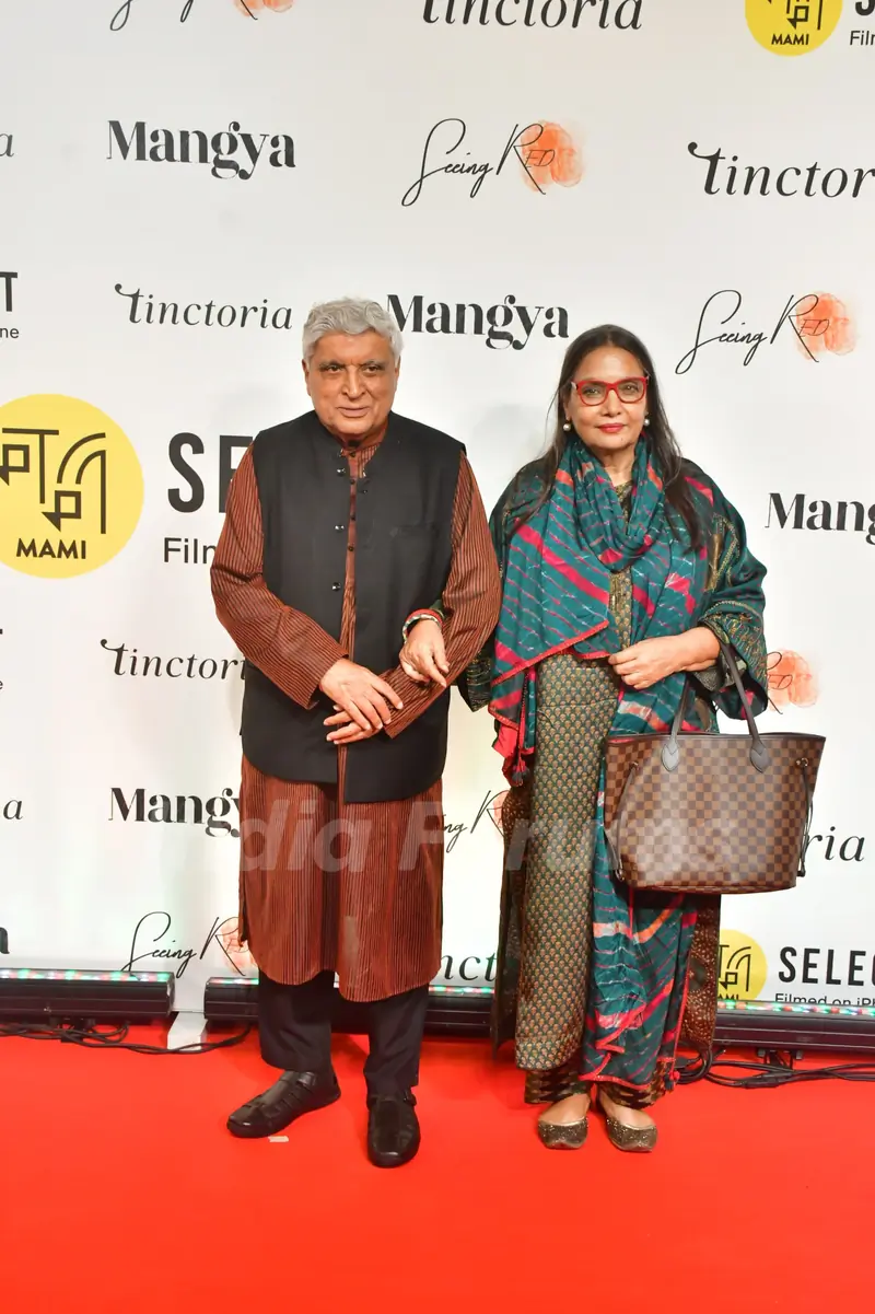 Shabana Azmi and Javed Akhtar grace the red carpet of MAMI Film Festival 2025