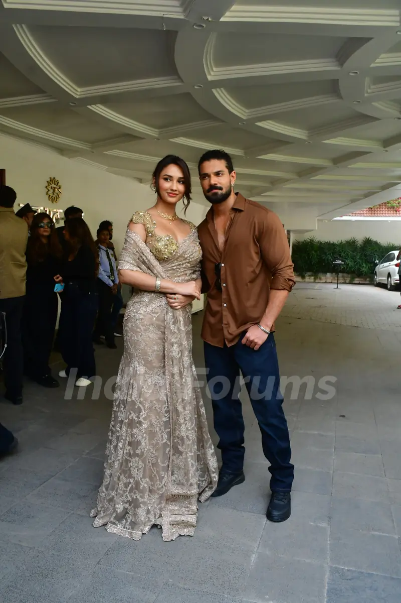 Sooraj Pancholi and Akanksha Sharma snapped promoting Kesari Veer