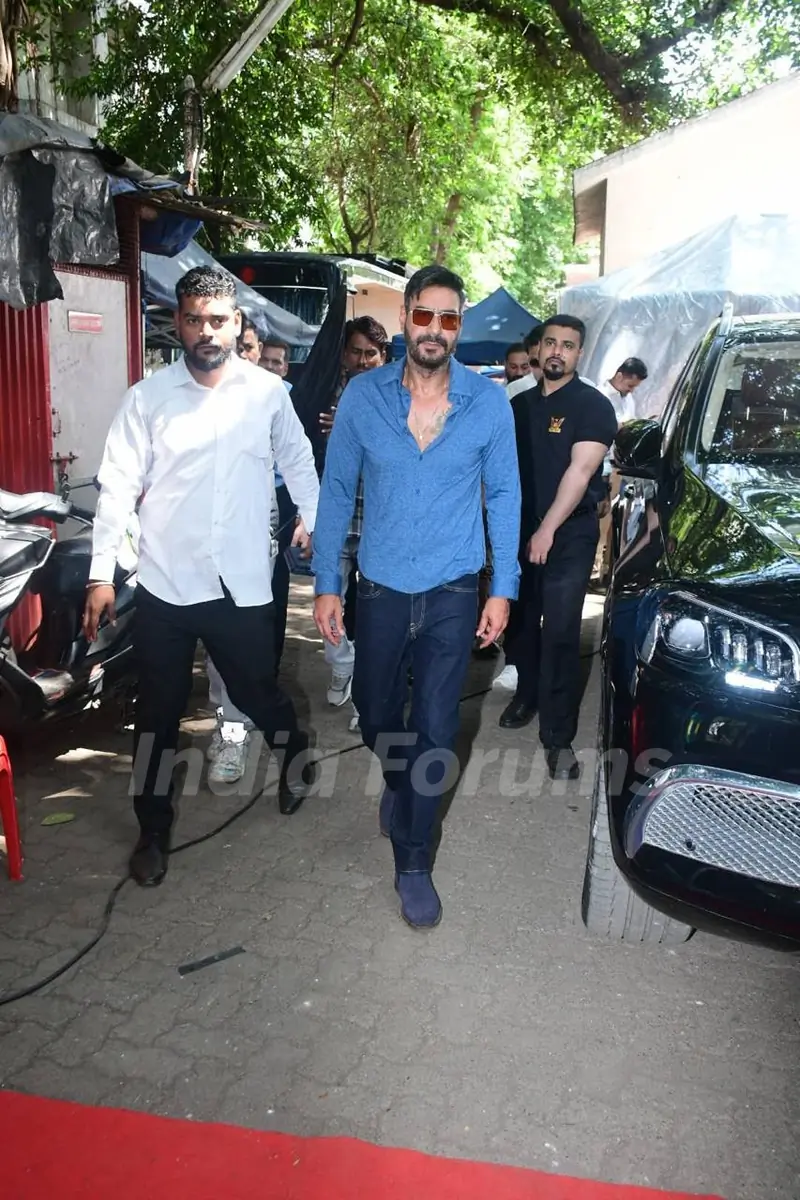 Ajay Devgn spotted at Mehboob studio in Bandra