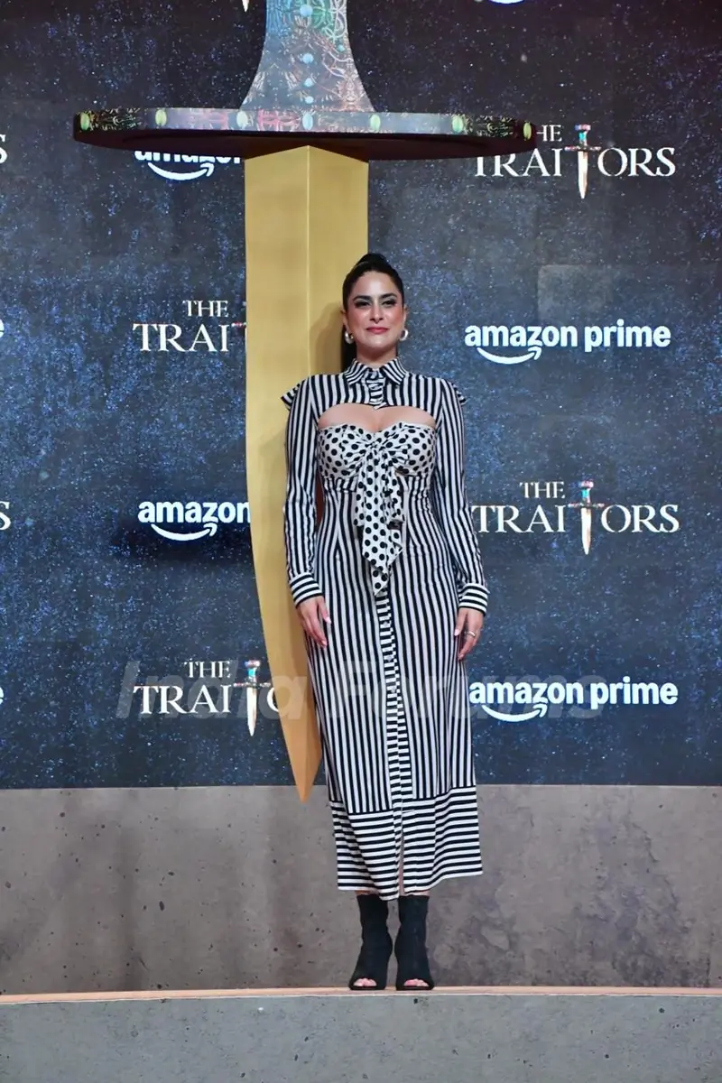 Nikita Luther grace at The Traitors trailer launch