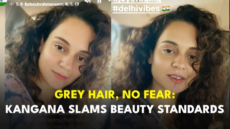 Kangana Ranaut: "No one panics at my grey hair here" as she slams beauty standards finding peace in politics