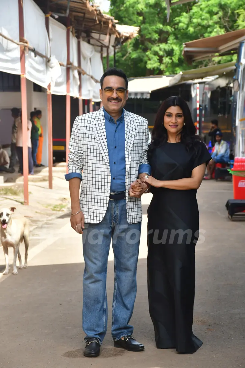 Konkona Sen Sharma and Pankaj Tripathi snapped promoting Metro In Dino on the set of Kapil Sharma show