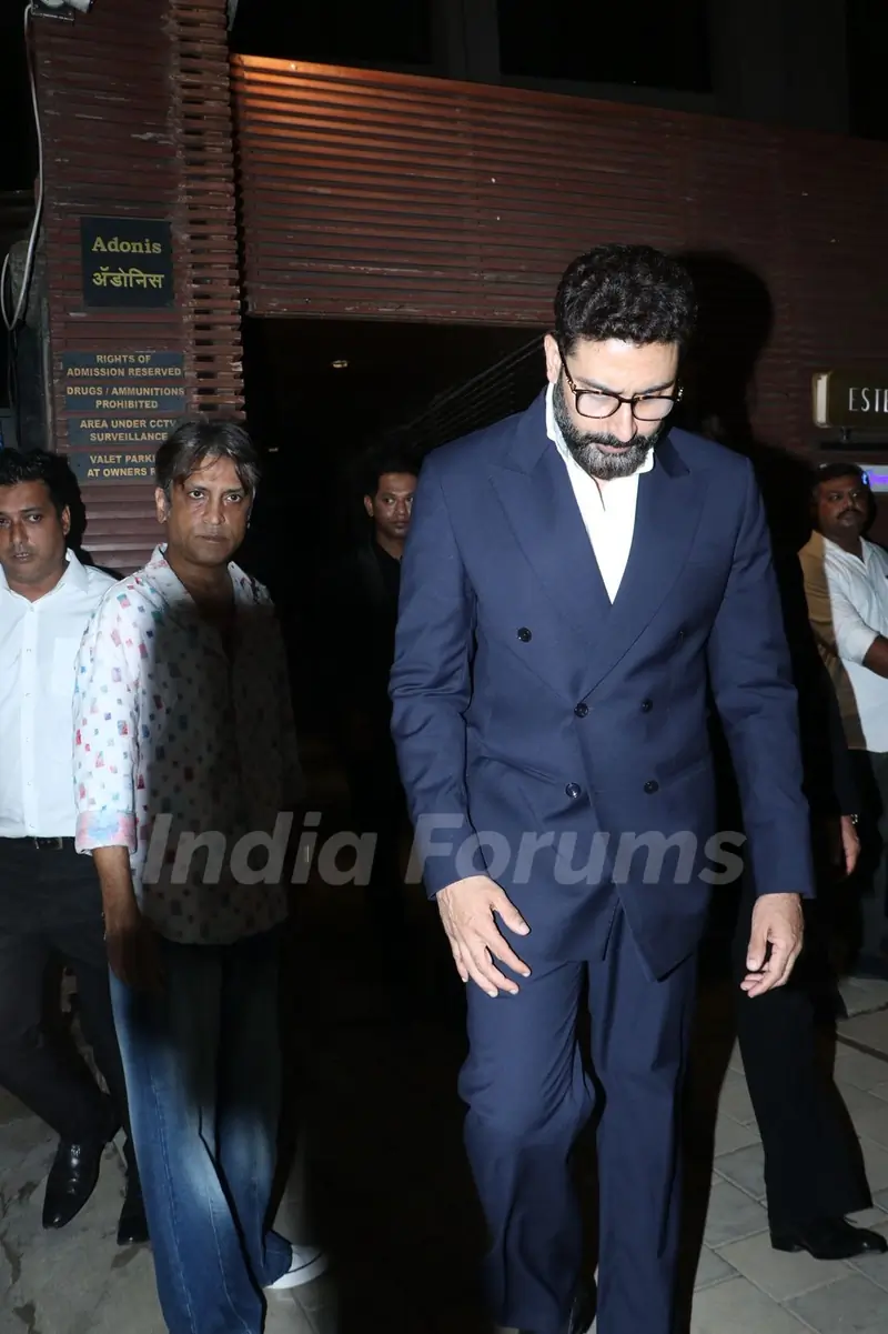 Abhishek Bachchan attend wedding reception of fitness trainer Prashant Sawant