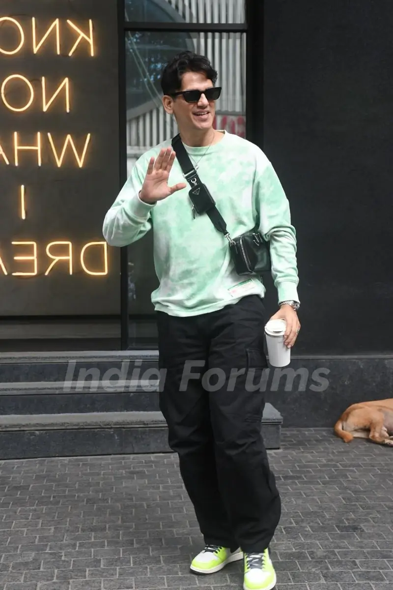 Vijay Varma snapped at excel office in Bandra