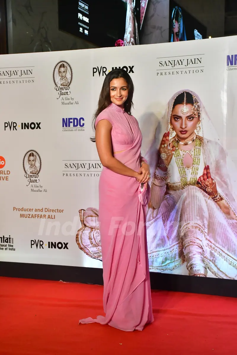 Alia Bhatt graces the re-release premiere of 'Umrao Jaan'