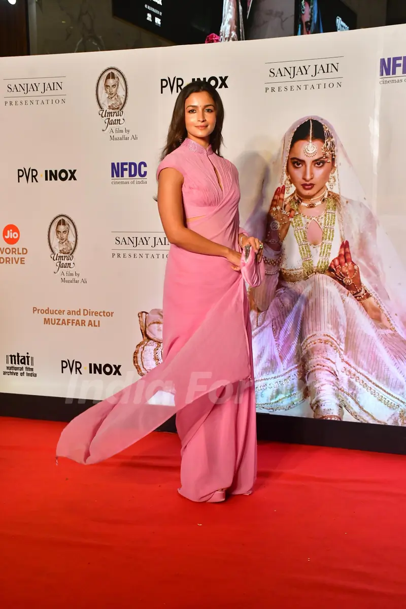 Alia Bhatt graces the re-release premiere of 'Umrao Jaan'