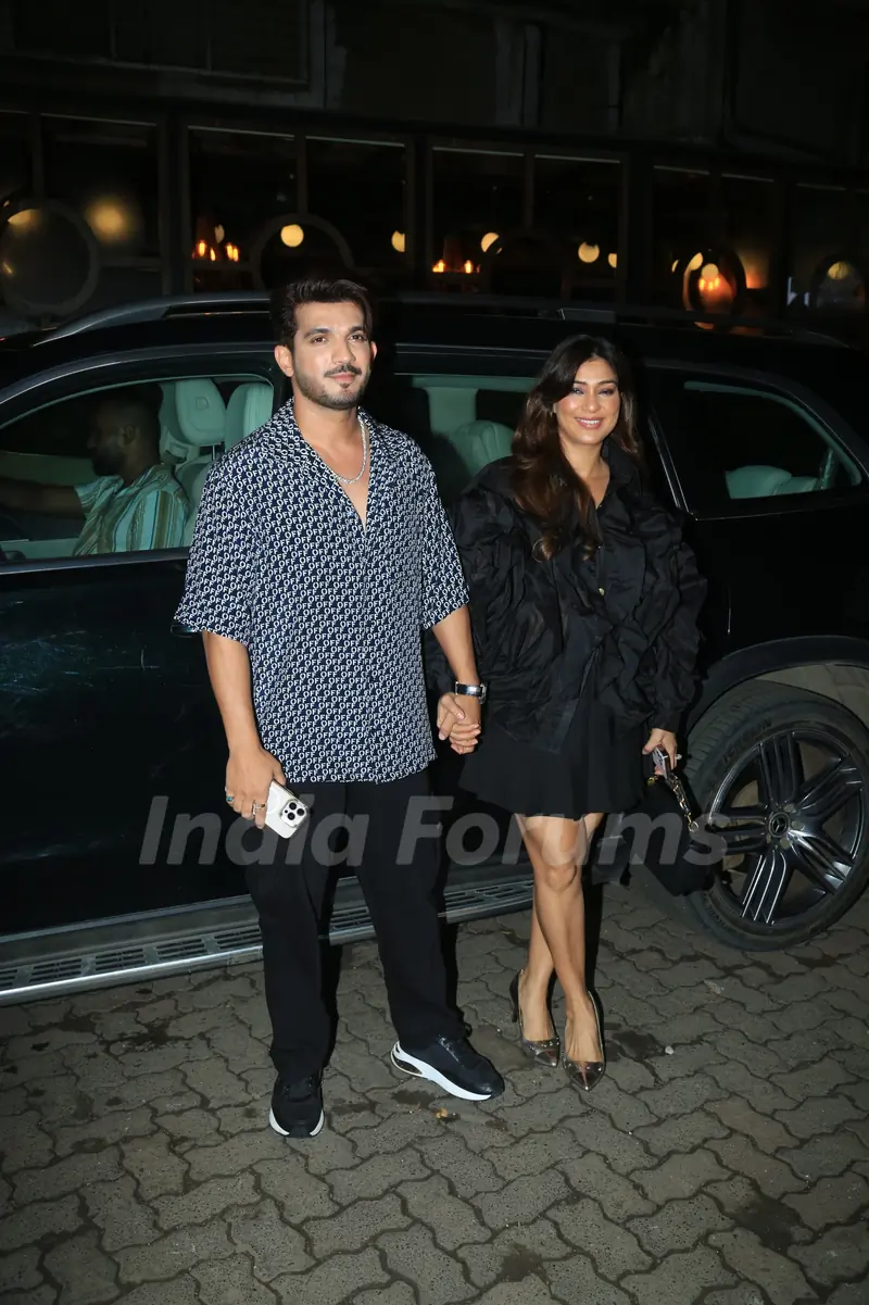 Arjun Bijlani snapped at Sangeeta Bijlani’s birthday bash