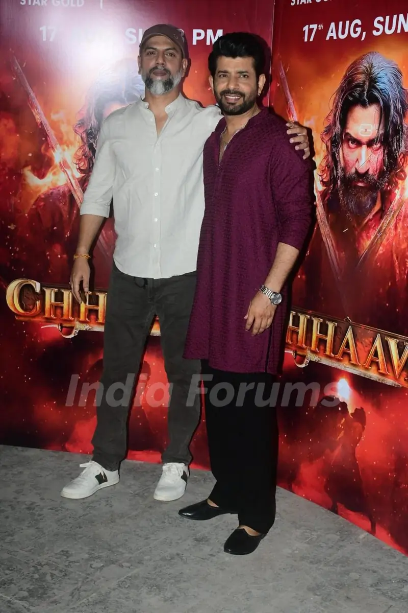 Laxman Utekar and Vineet Kumar Singh snapped at the Round Table of Star Gold TV premiere of Chhaava