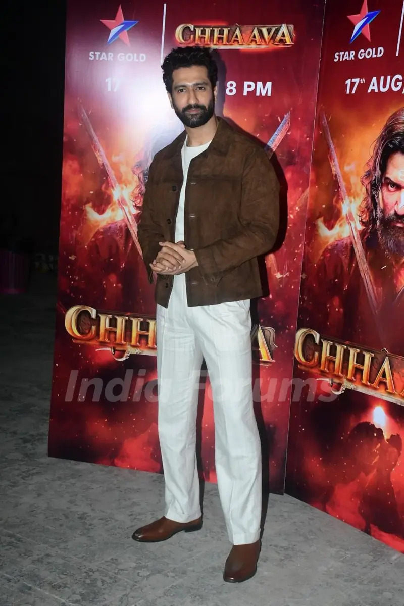Vicky Kaushal snapped at the Round Table of Star Gold TV premiere of Chhaava