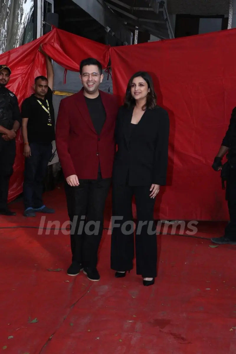 Parineeti Chopra and Raghav Chadha spotted at the sets The Kapil Sharma Show