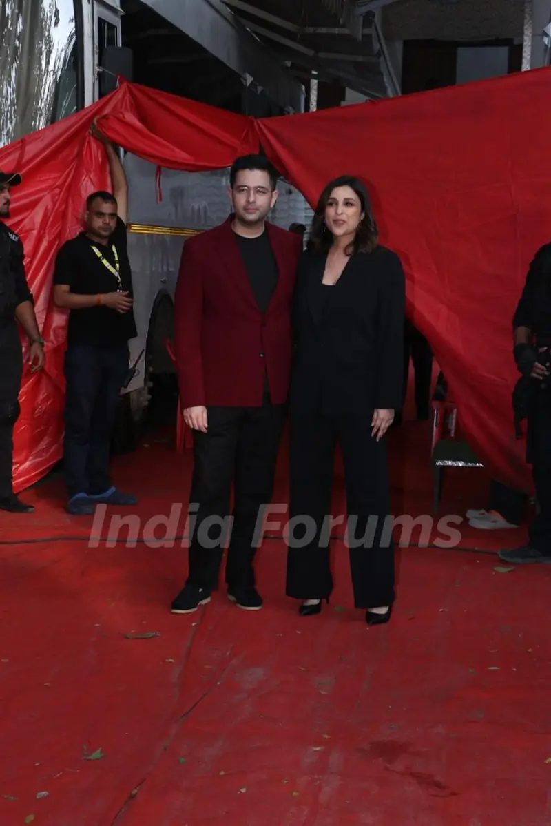 Parineeti Chopra and Raghav Chadha spotted at the sets The Kapil Sharma Show