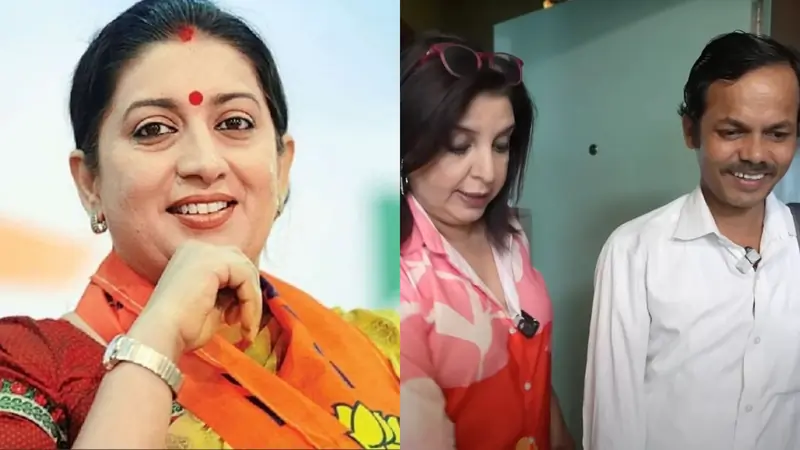 Smriti Irani, Farah Khan and Dilip Kumar