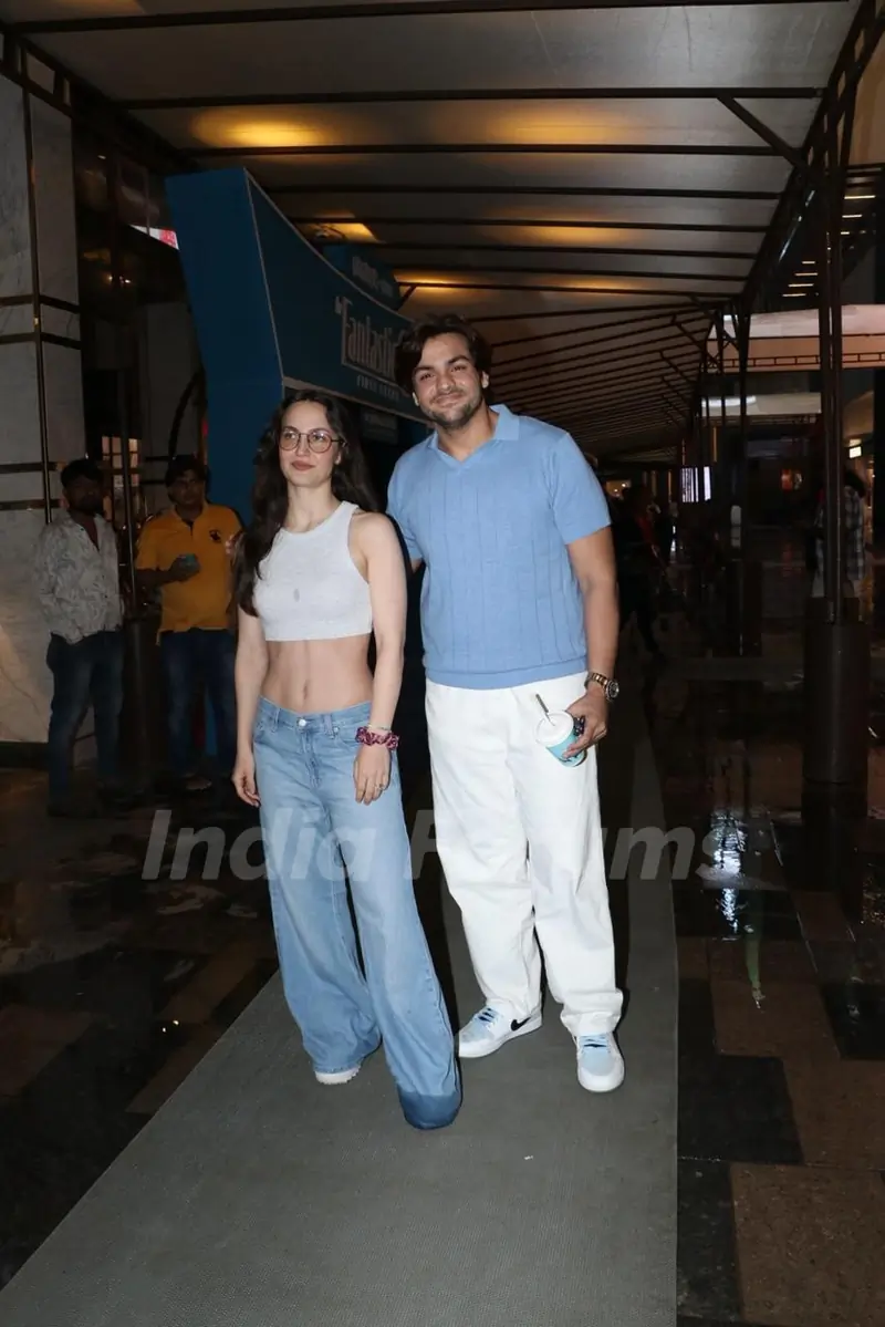 Elli Avram and Ashish Chanchlani  snapped at Fantastic Four social screening