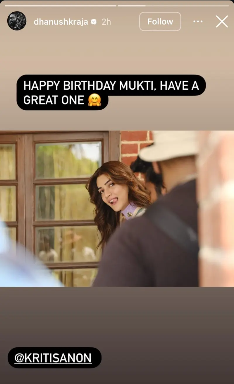 Dhanush shares intimate glimpse of Kriti Sanon’s role in 'Tere Ishk Mein' on her birthday