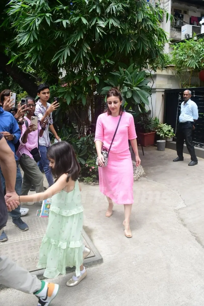 Soha Ali Khan spotted outside restaurant in Bandra