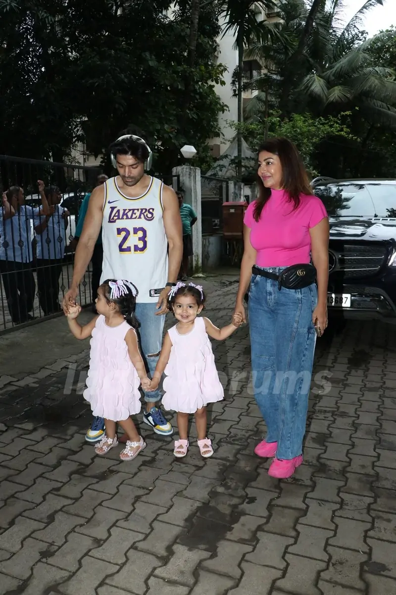 Debina Bonnerjee Choudhary and Gurmeet Choudhary snapped attending Mahi Vij and Jay Bhanushali’s daughter Tara’s birthday party
